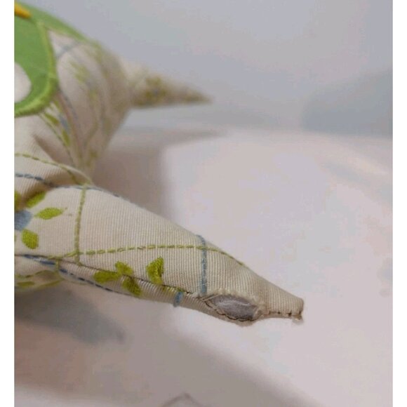 Textured Figural Owl Throw Pillow Embroidered Flowers Whimsical Kidcore READ - Picture 6 of 6